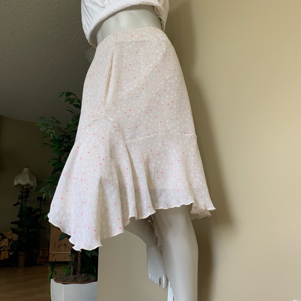 OptionElle Cream Pink Dots Mermaid Skirts - Picture 3 of 15